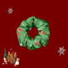 19 Momme Christmas Print 100% Silk Scrunchies in stock